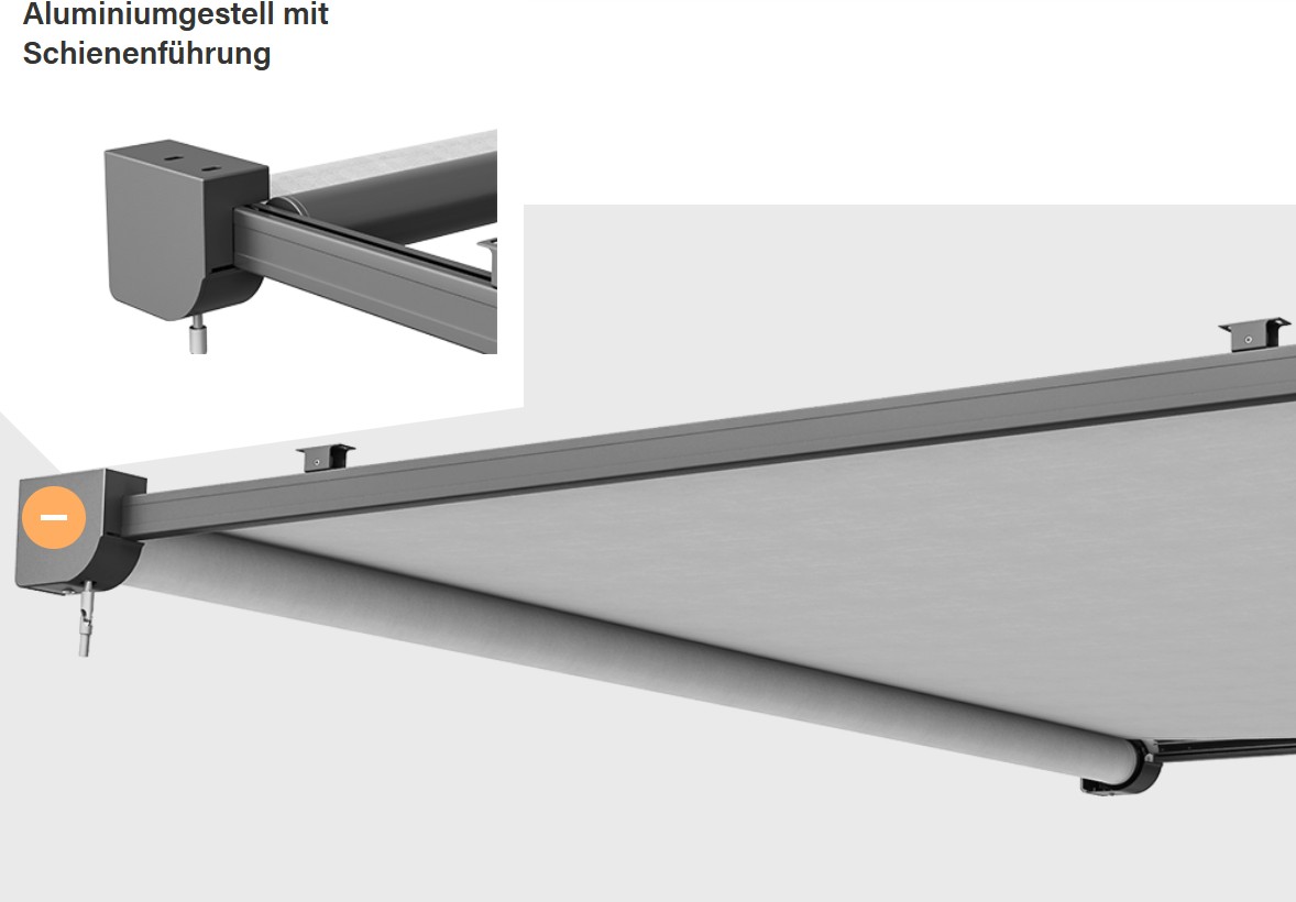 T90 - Aluminiumgestell mit Schienenführung