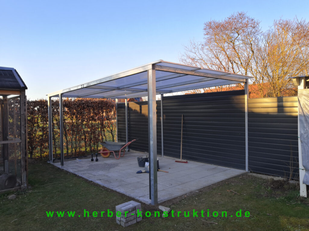 Carport Leichtbauweise Stahl