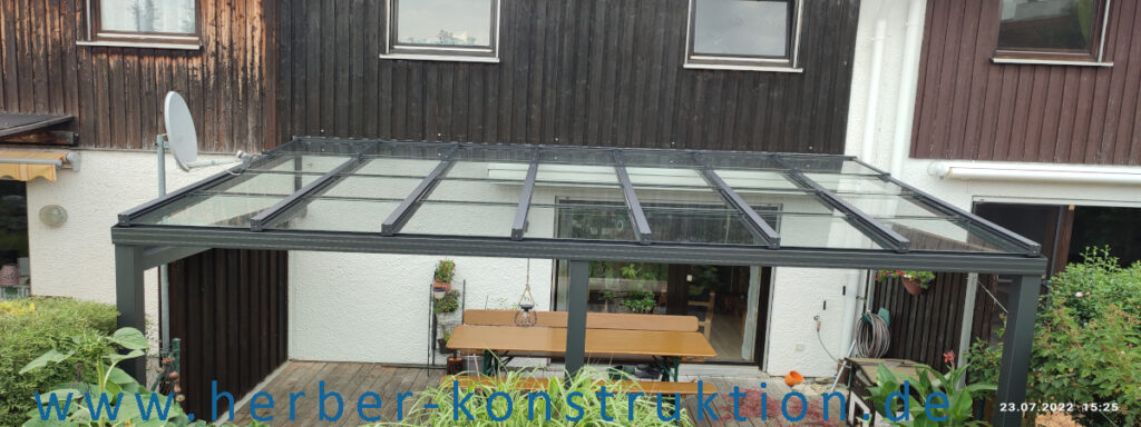 Schiebeglas Terrassenüberdachung München