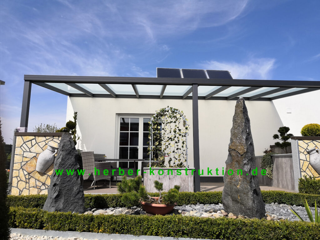 Terrassenueberdachung Landsberg am Lech Glas weiß-