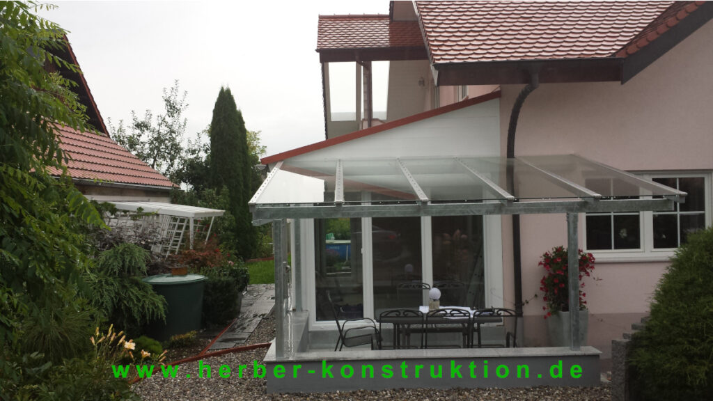 Terrassenüberdachung Stahl in Landsberg am Lech